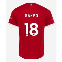Dres Liverpool Cody Gakpo #18 Domáci 2023-24 Krátky Rukáv